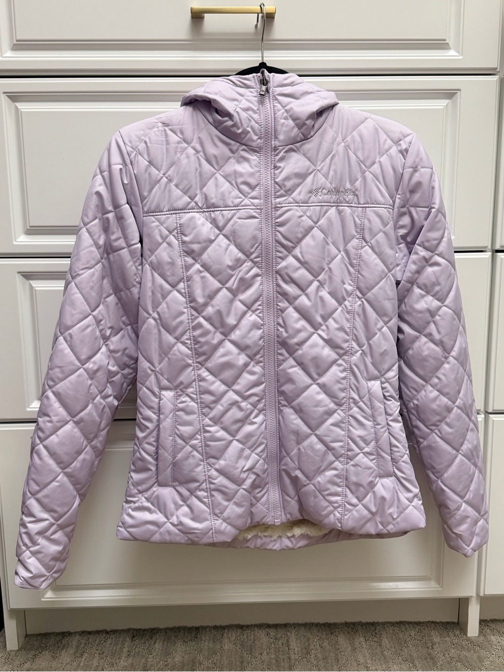 Columbia Light Lavender Quilted Hooded Puffer Jacket - Women